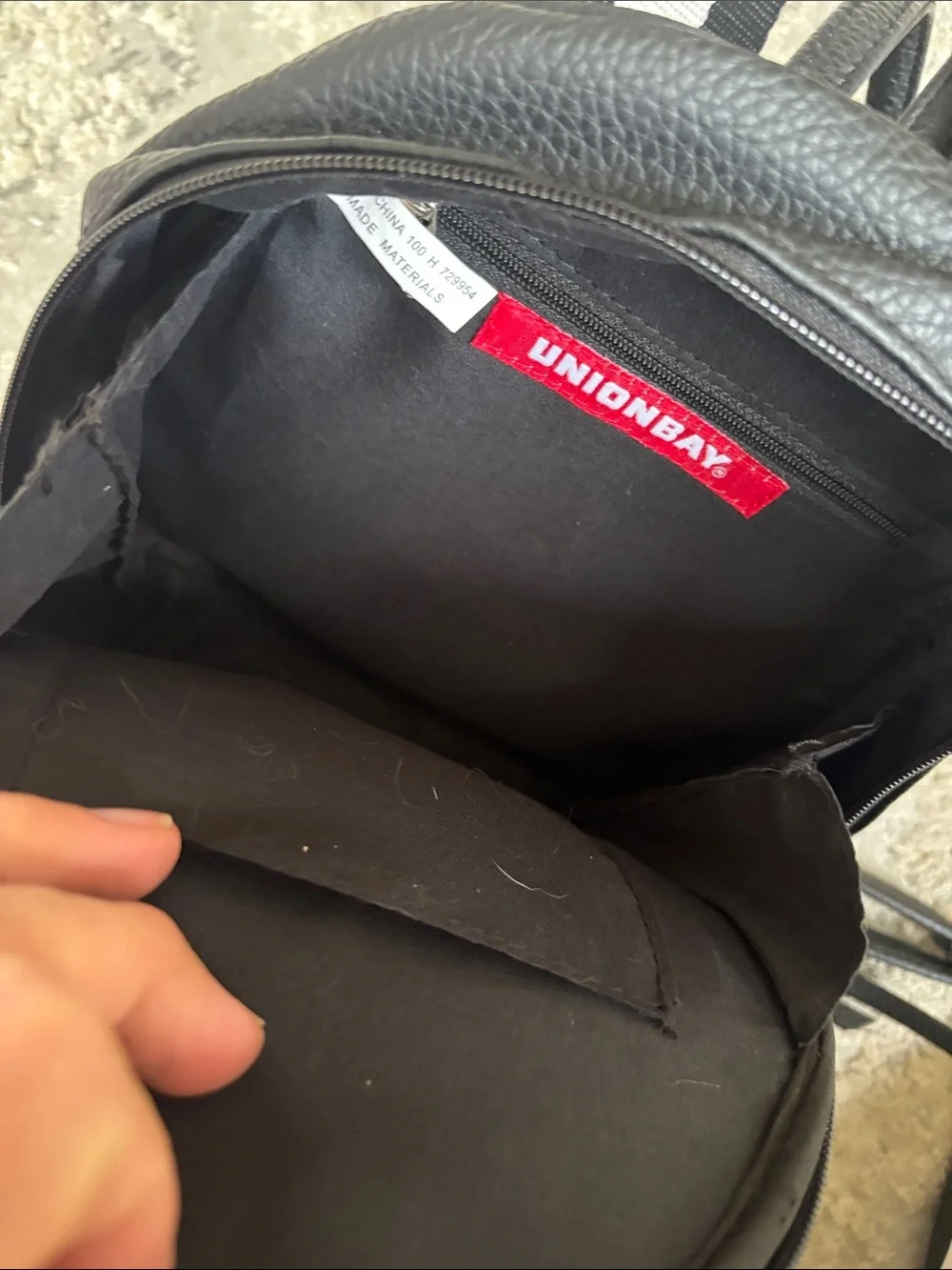 UNIONBAY Black Mini Backpack with Star Accents